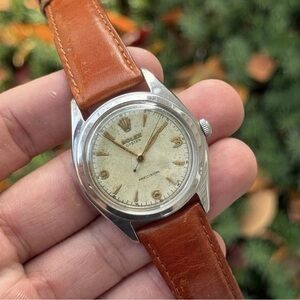 Rolex Oyster Precision Ref 6022 Mens 1950s Hand Wind Vintage Classic 34mm Watch